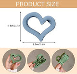 12 Pcs Heart Hair Claw Clips for Women Girls 2.6 Inch Heart Shaped Medium Claw Clips 6 Matte Colors