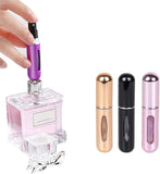 Travel Mini Perfume Refillable Atomizer Container, Portable Perfume Spray Bottle, 5ml Travel Perfume Scent Pump Case Fragrance Empty Spray Bottle for Traveling and Outgoing (3 Pack)