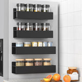 4 Pack Fridge Magnetic Spice Rack Organizer, Enduring Magnetic Spice Rack for Refrigerator, Perfect Magnetic Shelf for Kitchen Organization, Spice & Seasoning Magnet Fridge Storage Shelf