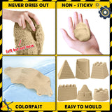 Construction Sensory Bin - Play Sand Kit with Toy Truck and 4lbs Magical Sand, Pretend Play Beach Sensory Toy Sandbox, Kids Gifts for Girls and Boys