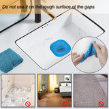 Hair Drain Catcher,Square Drain Cover for Shower Silicone Hair Stopper with Suction Cup,Easy to Install Suit for Bathroom,Bathtub,Kitchen 2 Pack (Blue)