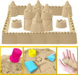 Construction Sensory Bin - Play Sand Kit with Toy Truck and 4lbs Magical Sand, Pretend Play Beach Sensory Toy Sandbox, Kids Gifts for Girls and Boys